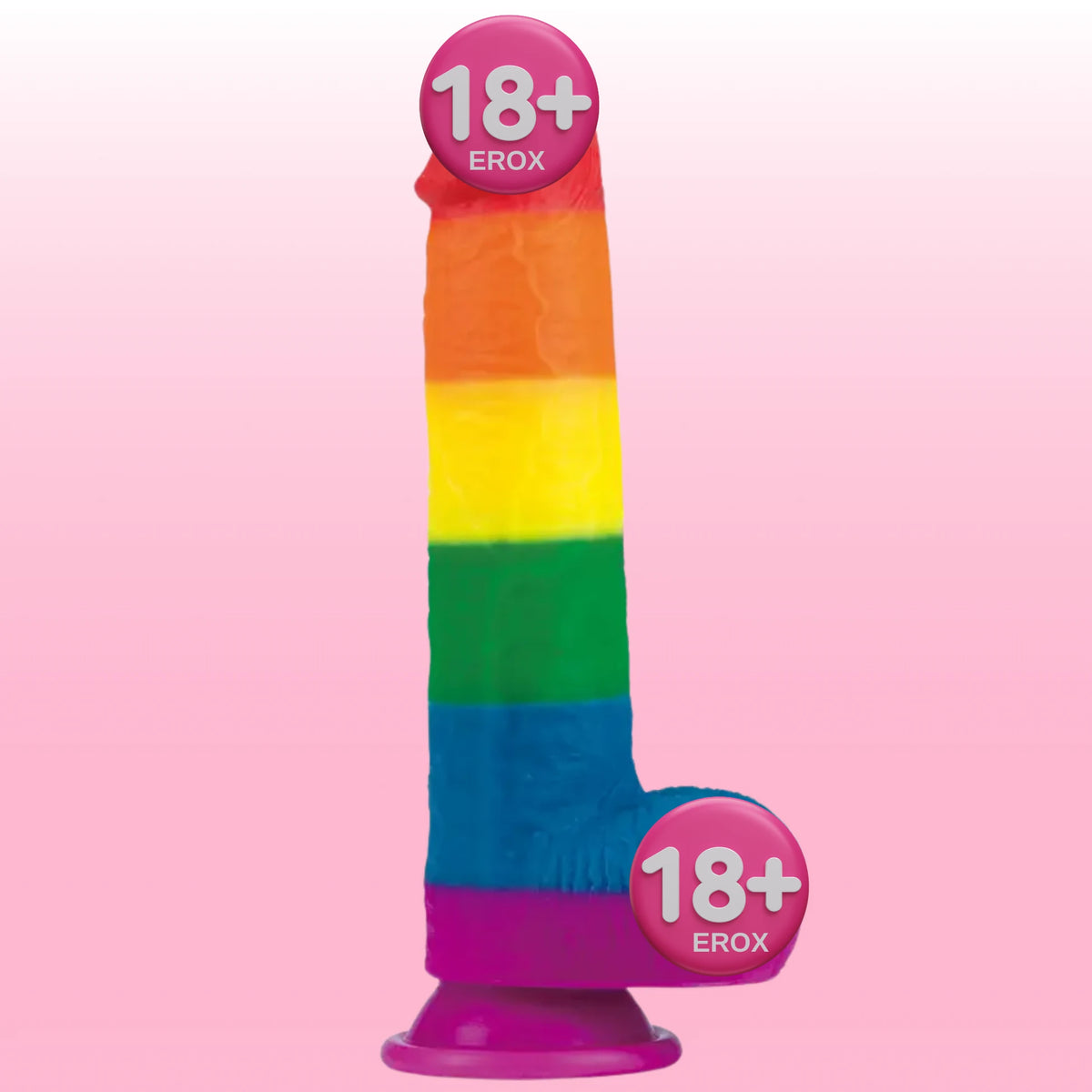 Lovetoy Prider Dildo 23 cm Renkli Soft Doku Realistik Penis LV410028