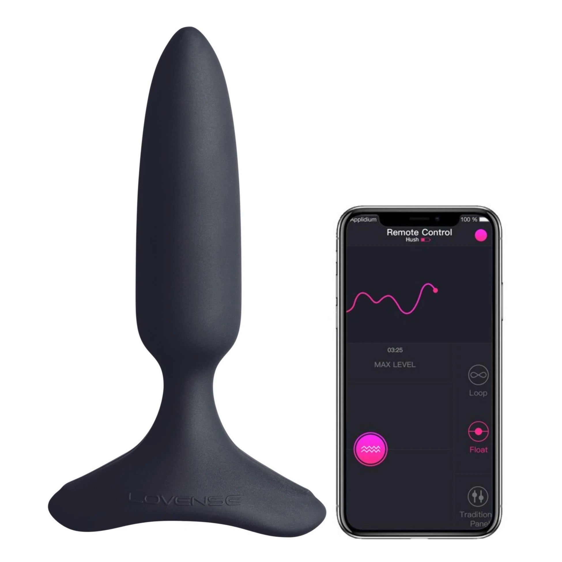 Lovense Hush 2 Butt Plug XS 25 mm Telefon Uyumlu Anal Vibratör