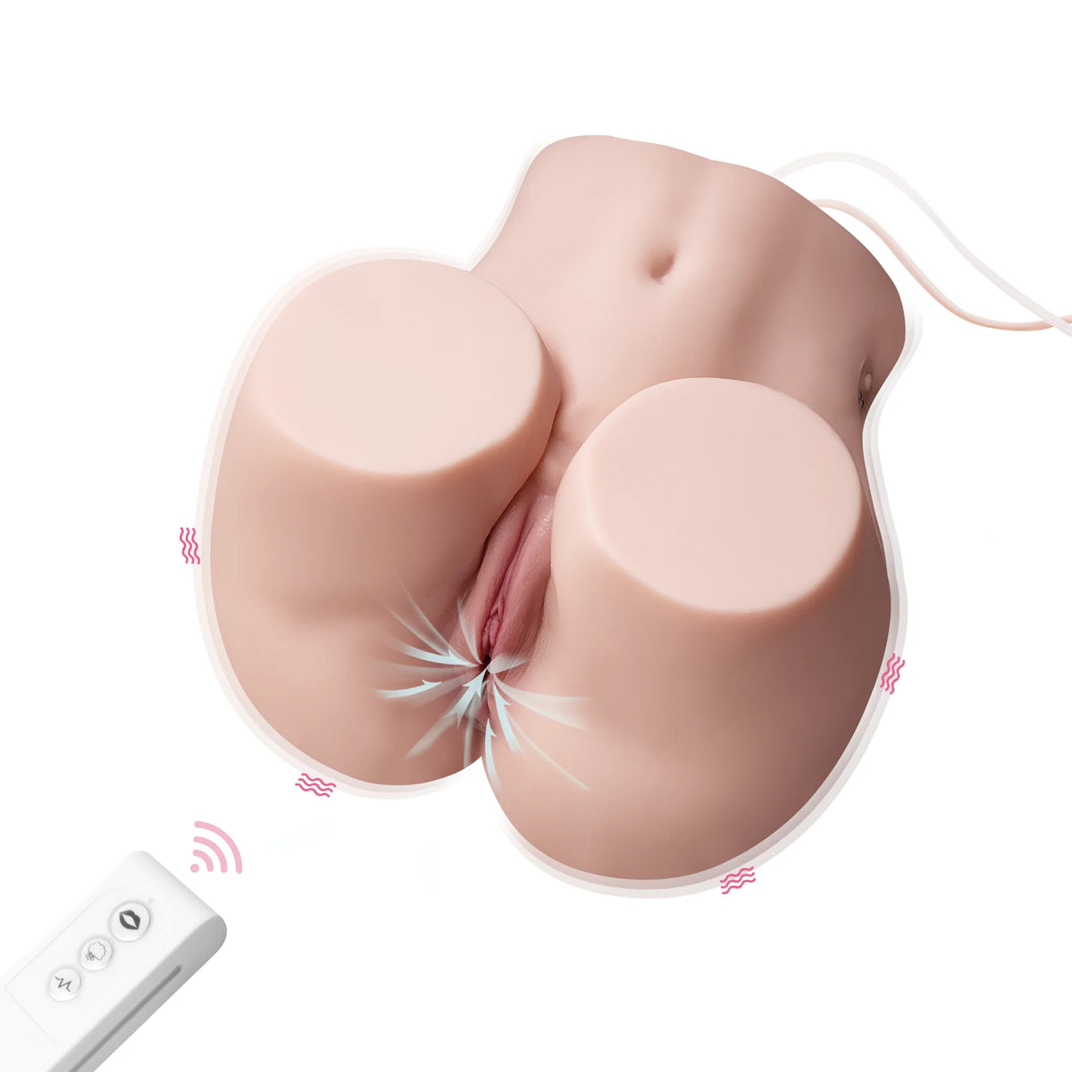 Shequ Mignon Emişli ve Titreşimli Realistik Kalça Masturbator SQ-MAS50090