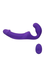 Uzaktan Kumandalı Double Rider Strapless Strap-On Mor