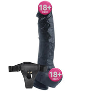 Xise Dildo Series Adonis Strapon 18 cm Belden Bağlamalı Realistik Zenci Penis