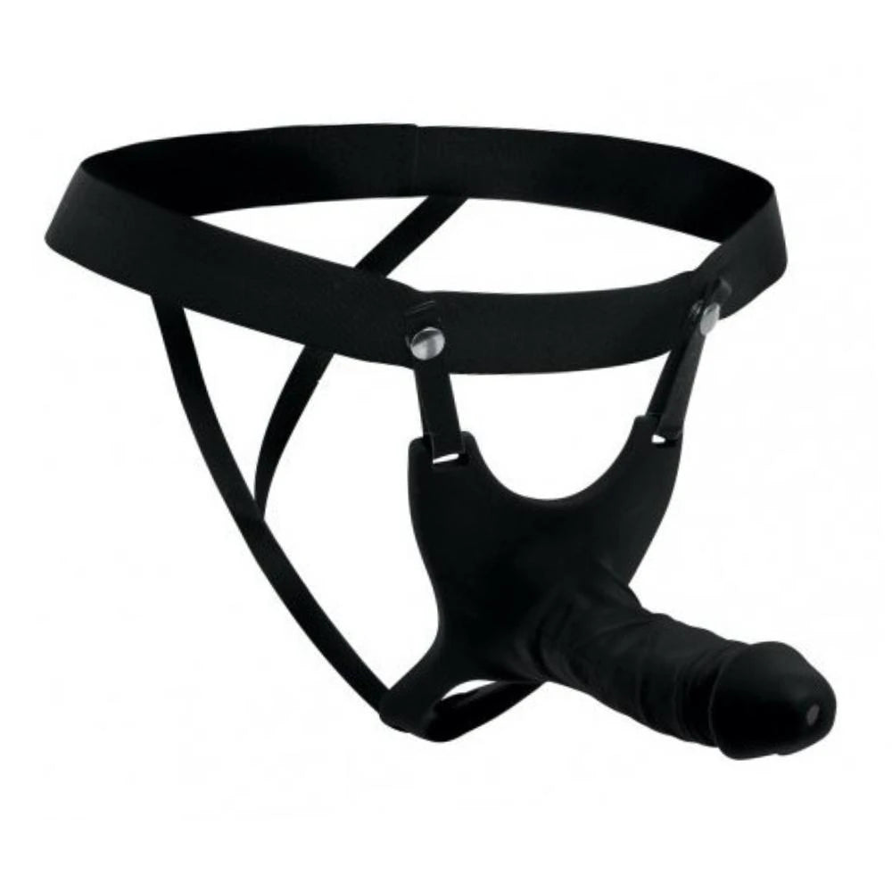 Size Matters Hollow Strap-On Black İçi Boş Kemerli Penis 25 Cm