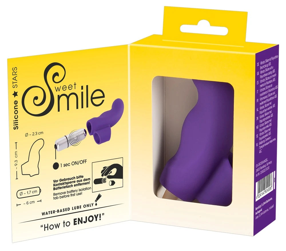 Sweet Smile Esnek Silikon G-Noktası Parmak Vibratörü