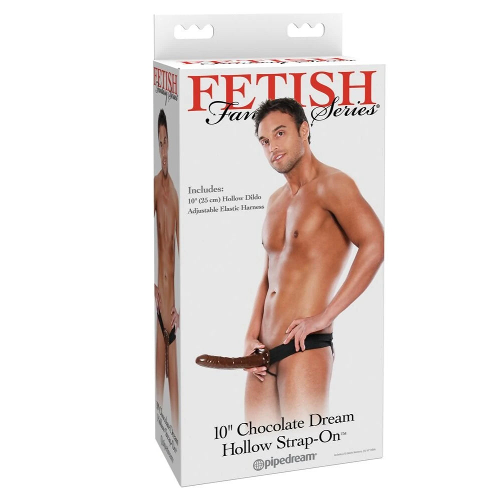 Piepdream Fetish Fantasy Series 10'' Chocolate Dream İçi Boş Belden Bağlamalı Realistik Penis
