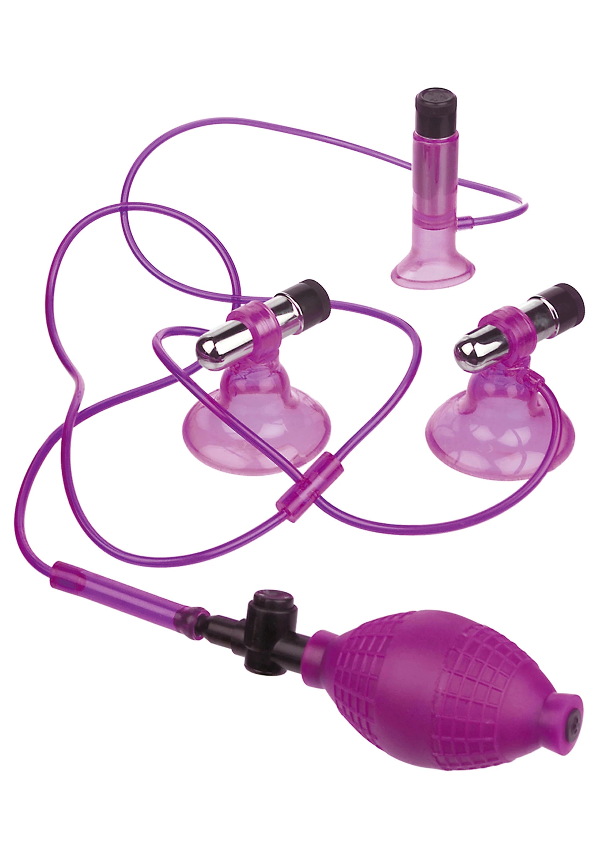 Pipedream Triple Suckers Titreşimli Emiş Yapabilen Gögüs,Vajina Pompası ve Vibratör