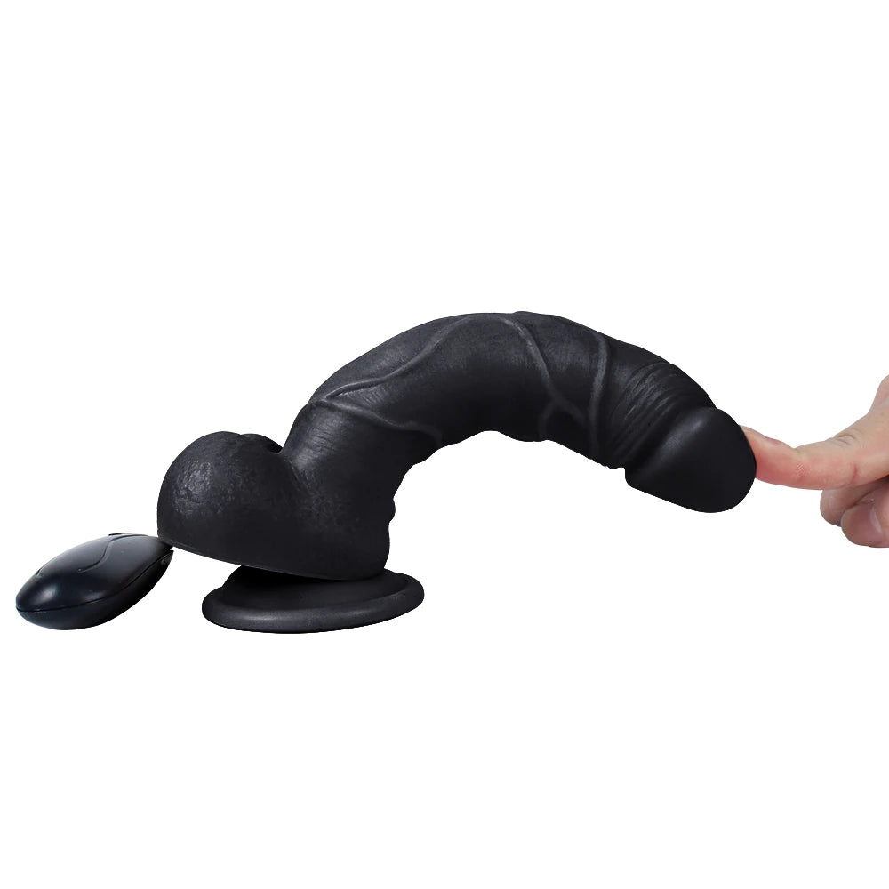 Xise Dildo Series Beat 19 cm Titreşimli Realistik Penis XS-WBC10009-V-Black