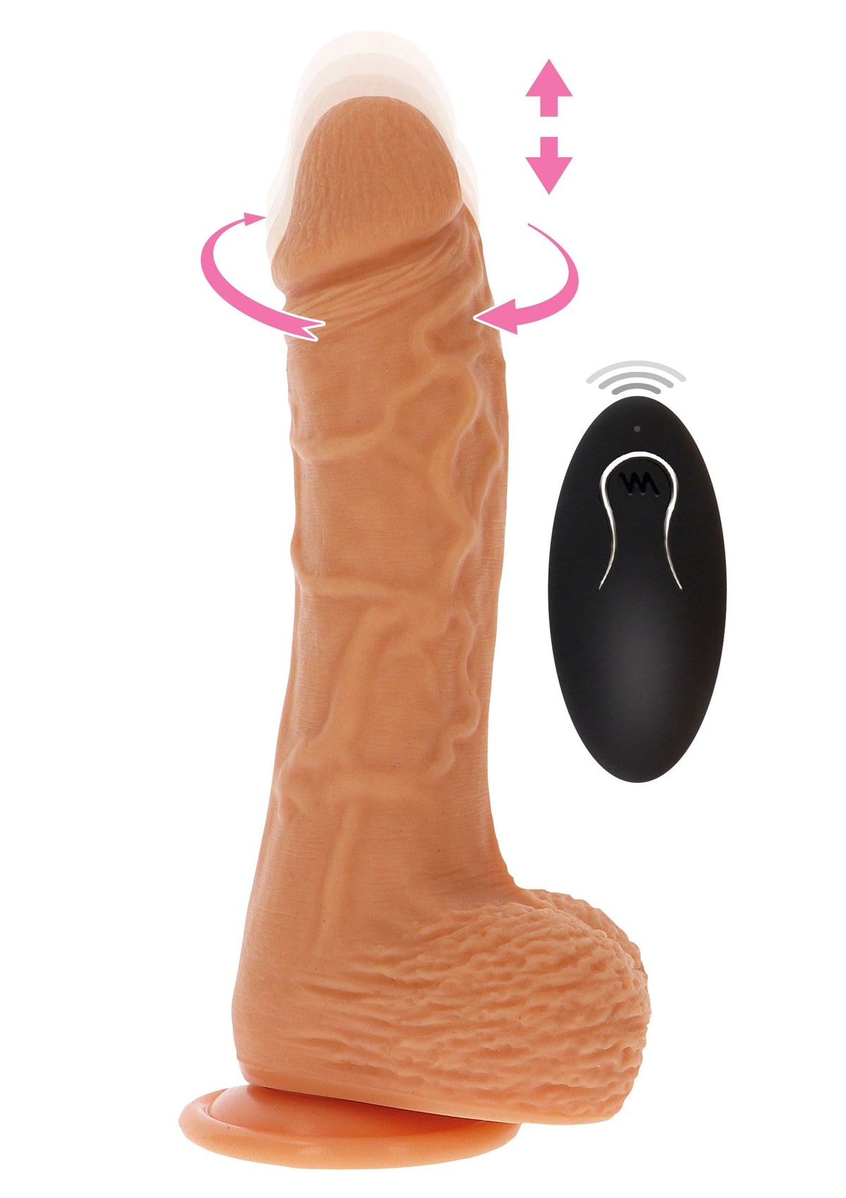 ToyJoy Naked Rotating Dildo Silicone Dönebilen Hareketli Penis 20 Cm.