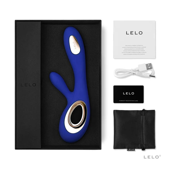 Lelo Soraya Wave Hareketli Rabbit Vibratör-Midnight Blue