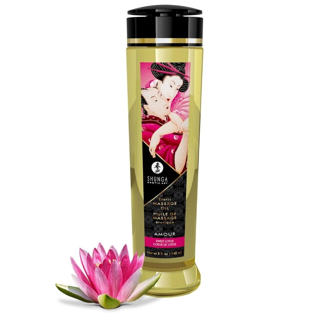 Shunga Massage Oil Sensation Lotus Aromalı Isıtmalı Masaj Yağı 240 Ml.