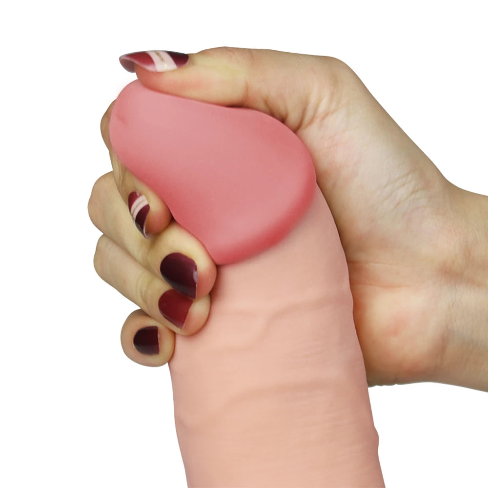Lovetoy The Ultra Soft Dude Dildo Belden Bağlamalı Kalın Titreşimli Realistik Penis 20 Cm
