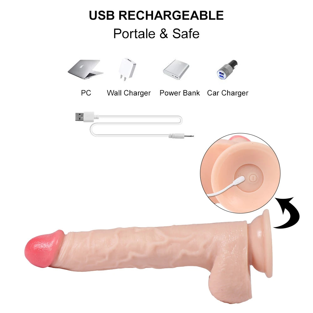 Shequ Jeff Swaying 23 Cm Hareketli Dönebilen Kemerli Realistik Penis