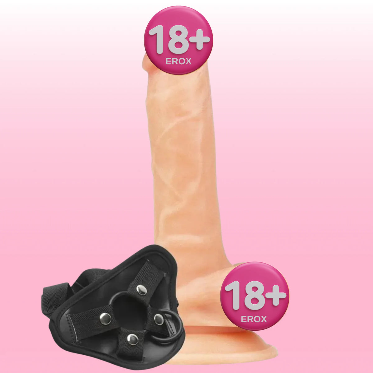Lovetoy Easy Strapon 19 cm Flexible Kemerli Strapon Penis LV715007