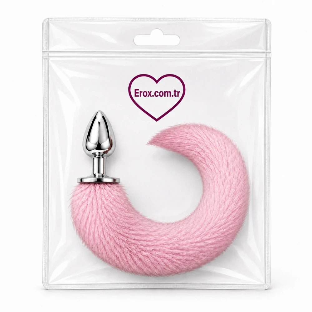 Frowzer Anal Fantasy Tail Pembe Tilki Kuyruklu Metal Anal Plug