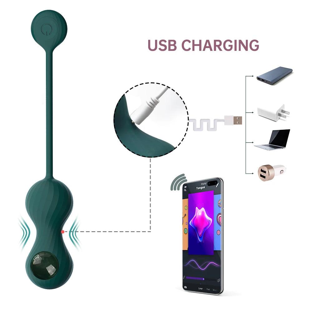 Magic Motion Crystal Duo Telefon Kontrollü Kegel Vibratör Seti