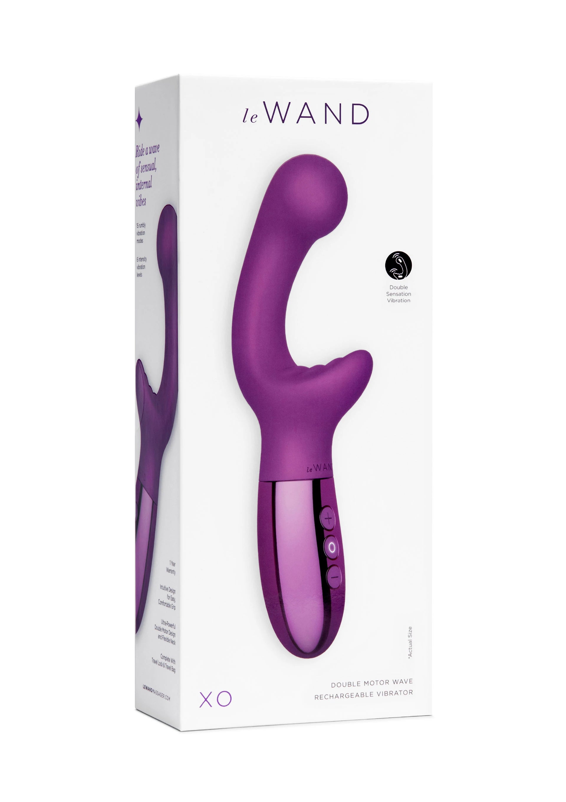 Le Wand XO Çift Motorlu Dalga Şarj Edilebilir Çift Uyarımlı Vibratör