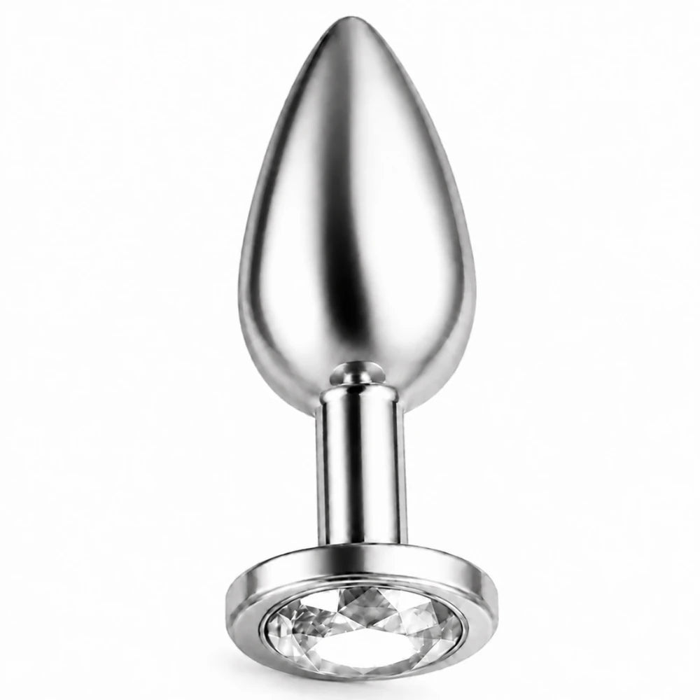 Frowzer Anal Fantasy Luxury Diamond White Taşlı Çelik Metal Anal Plug – Large