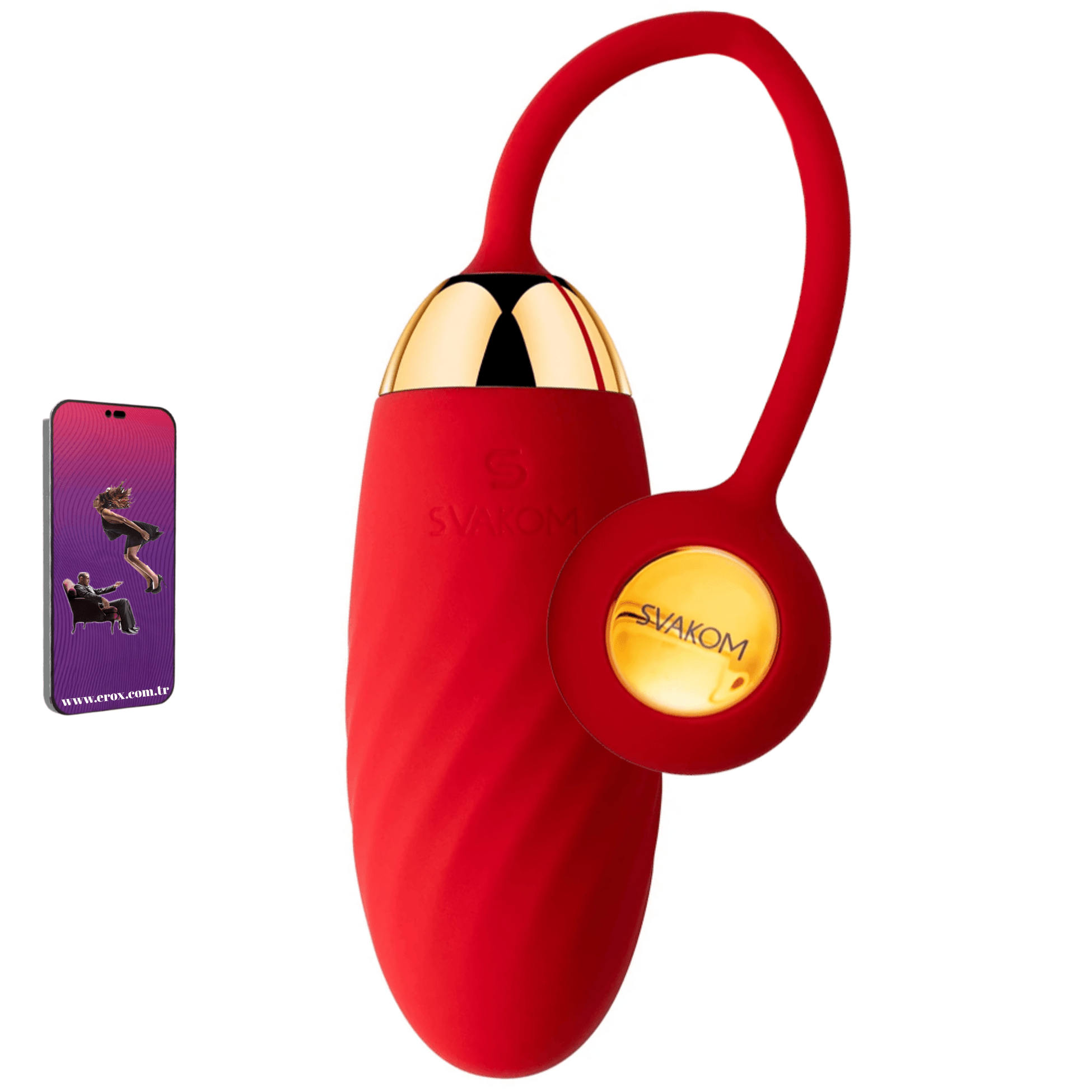 Svakom Ella Neo Telefon Kontrollü Mini Vibratör-Red