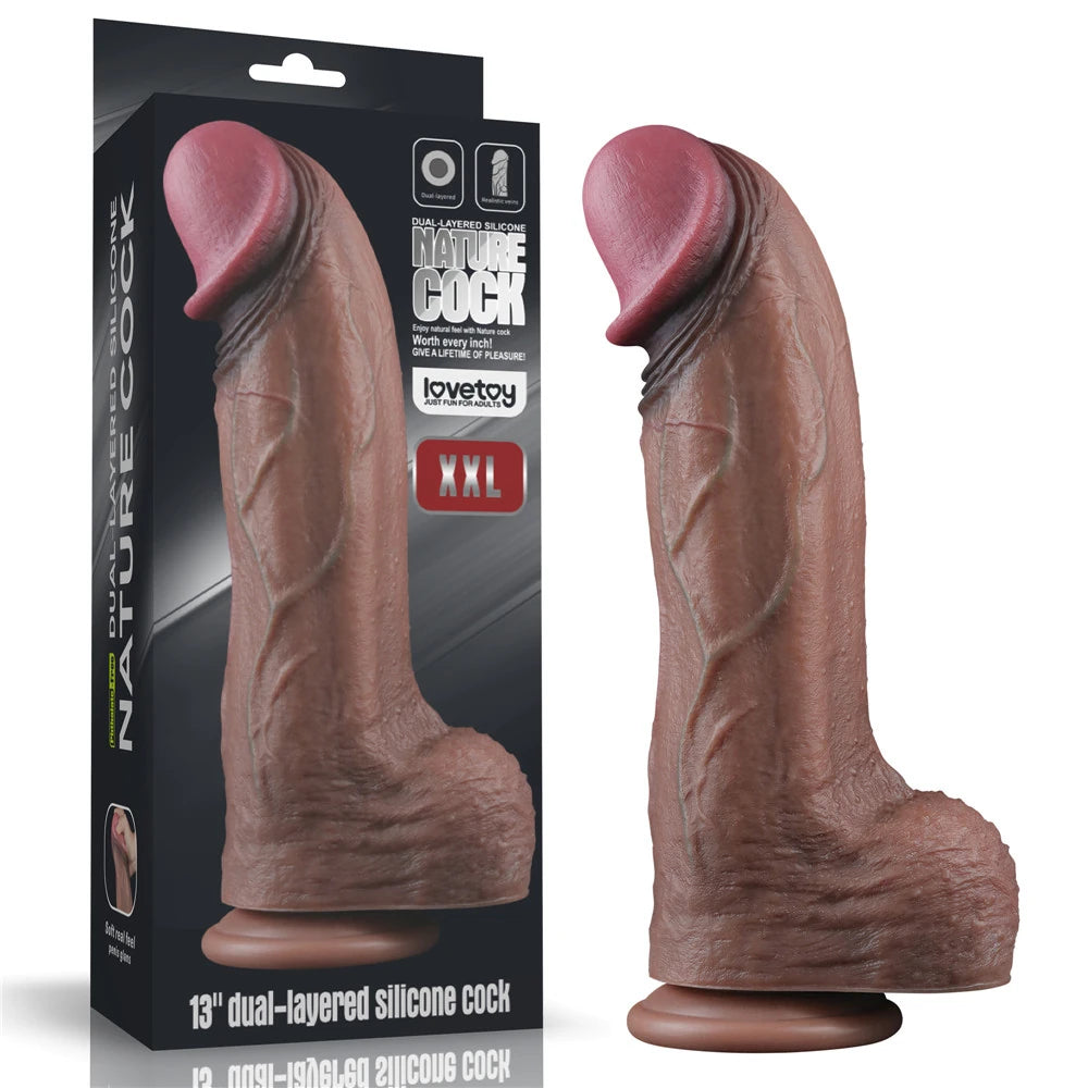 Lovetoy Dual Layered Silicone Cock 33 Cm Büyük Realistik Penis LV411064