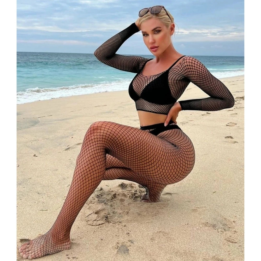 Frowzer Fantasy Wear File Çorap Büstiyer Takım Seksi Vücut Çorabı