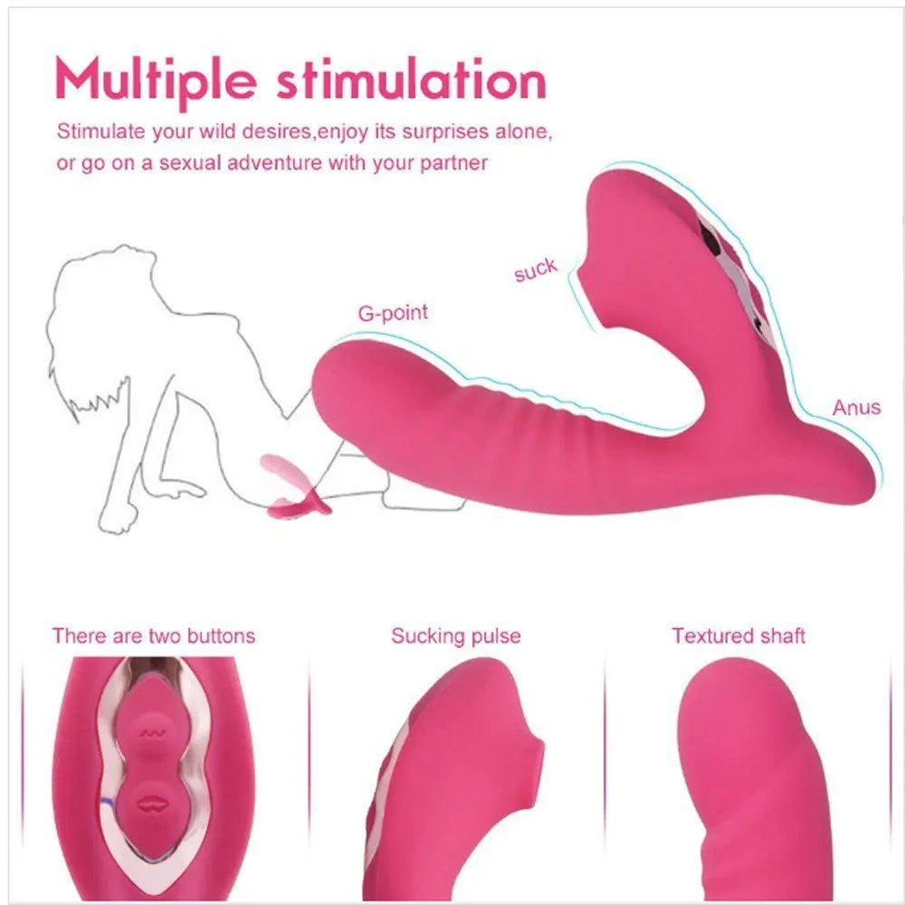 Frowzer Emiş Güçlü ve G-Stimulant 10 Mod Vibrator Pembe