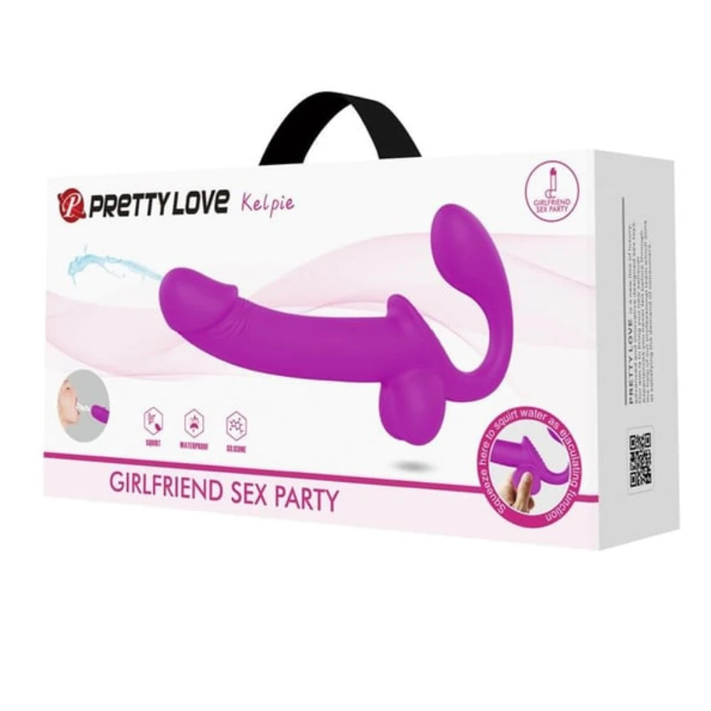 Pretty Love Kelpie Fışkırtmalı Boşalabilen Strapless Strap-On