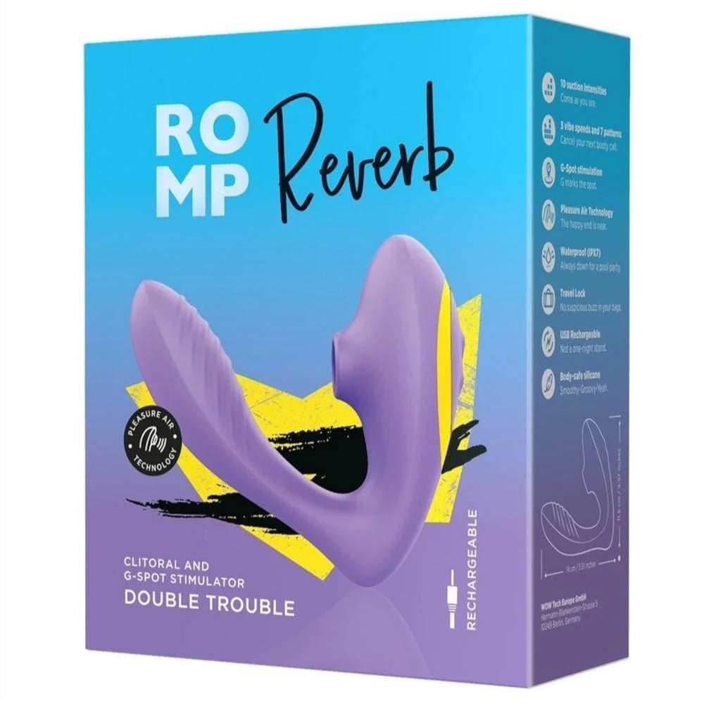 Romp Reverb Clitoral ve G-Spot Uyarıcı Emiş Güçlü Vibratör
