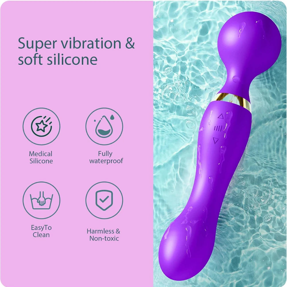 Frowzer Sex Toys Duo Wave 20 Mod Çift Başlıklı Wand Vibratör