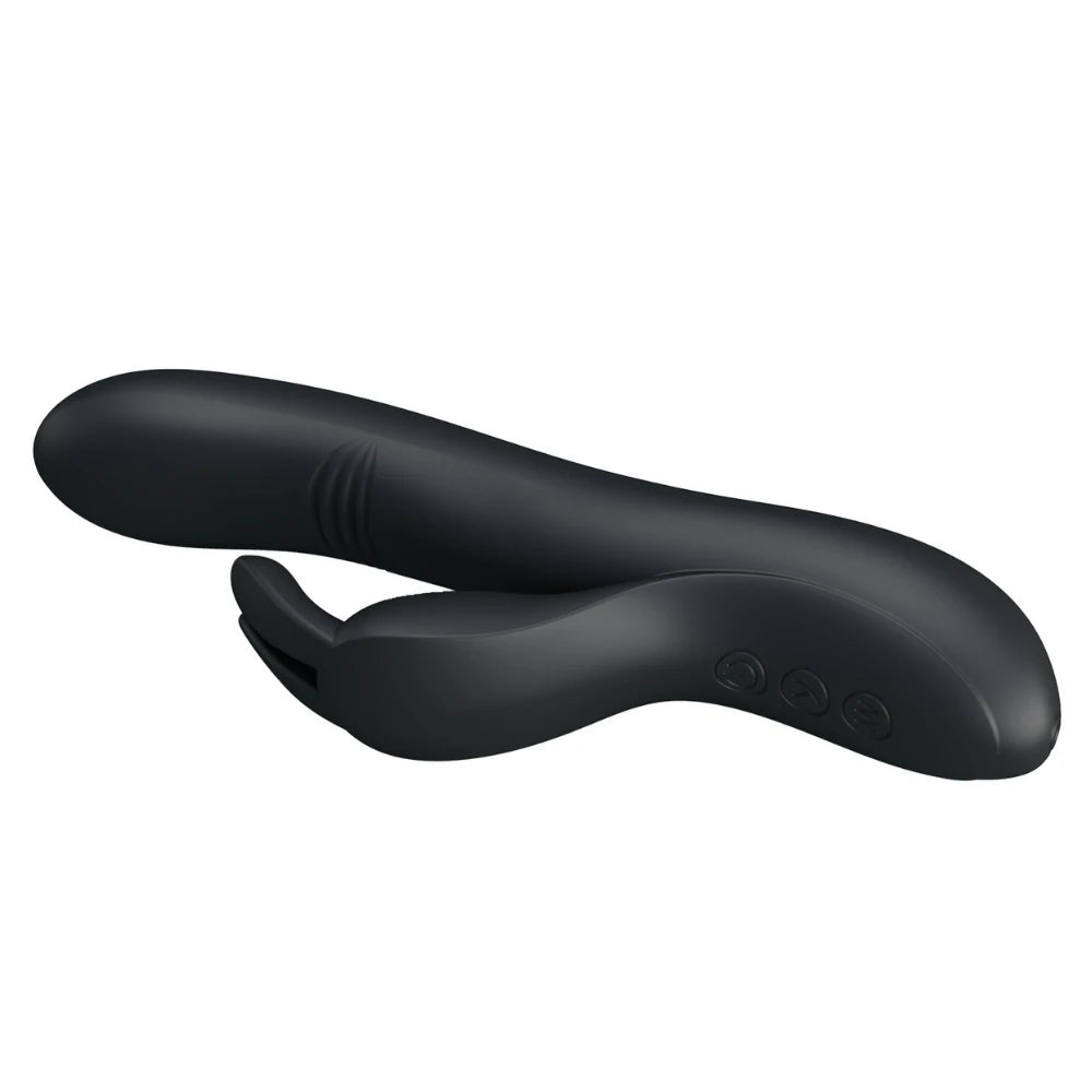Pretty Love Dylan Parmak Hareket Fonksiyonlu Rabbit Vibratör-Black