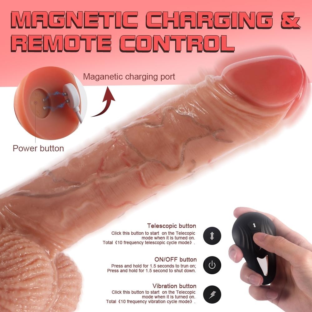 Shequ Marvin 20 Cm İleri Geri Hareketli Kemerli Realistik Penis