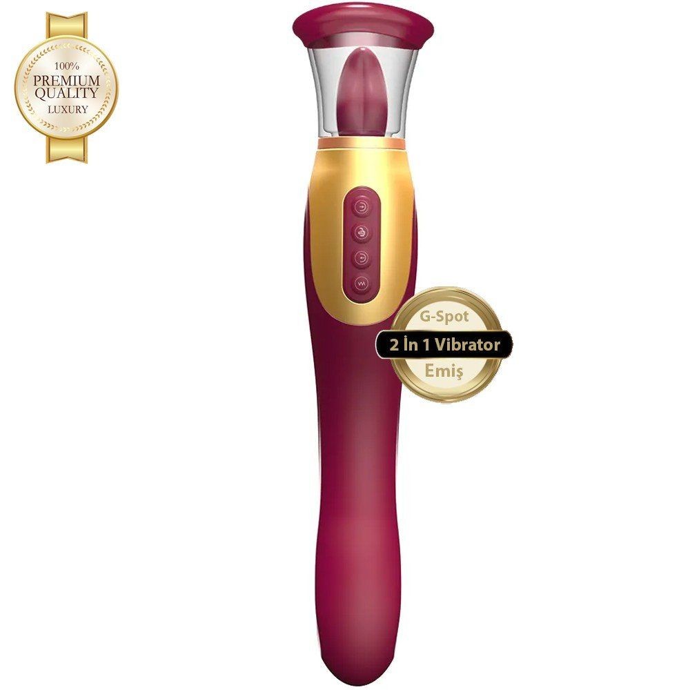 Erox Luxury Tongue Vibe 2 İn 1 G-Spot ve Dil Vibratör