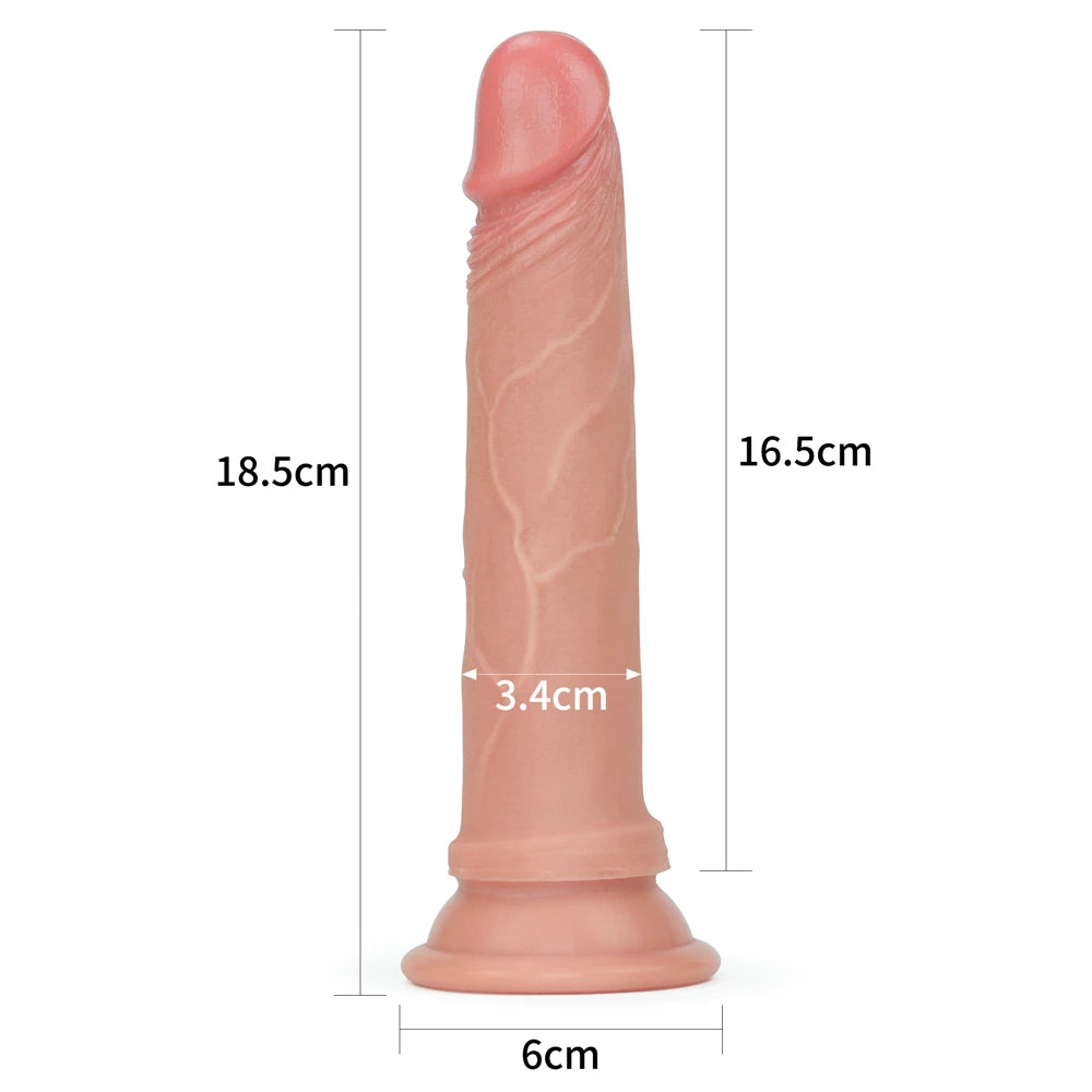 Lovetoy Dual Layered Cock18 cm Realistik Penis LV4002