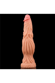 Lovetoy 9.5'' Dual layered Platinum Silicone Cock Dildo-Flesh