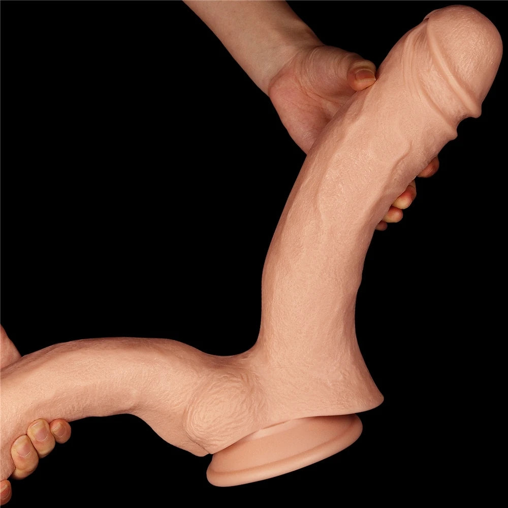 Lovetoy 12'' Realistic Mega Double Dildo 33 Cm Çift Taraflı Realistik Penis LV111013