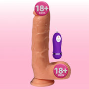 Shequ Vibrating Dildo Adam Ruber 21 cm Titreşimli Realistik Penis SQ-WBC10012-V