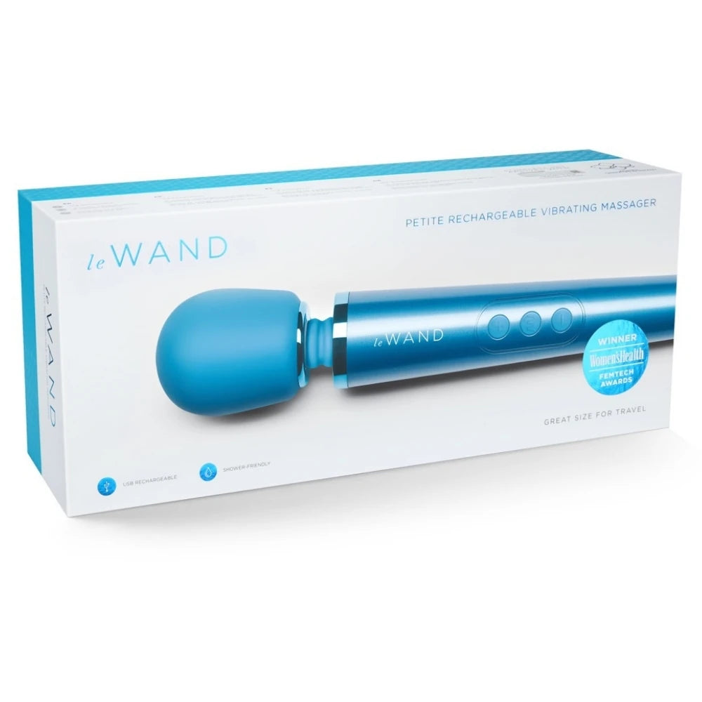 Le Wand Petite Rechargeable Vibrating Body Massager Masaj Aleti - Blue