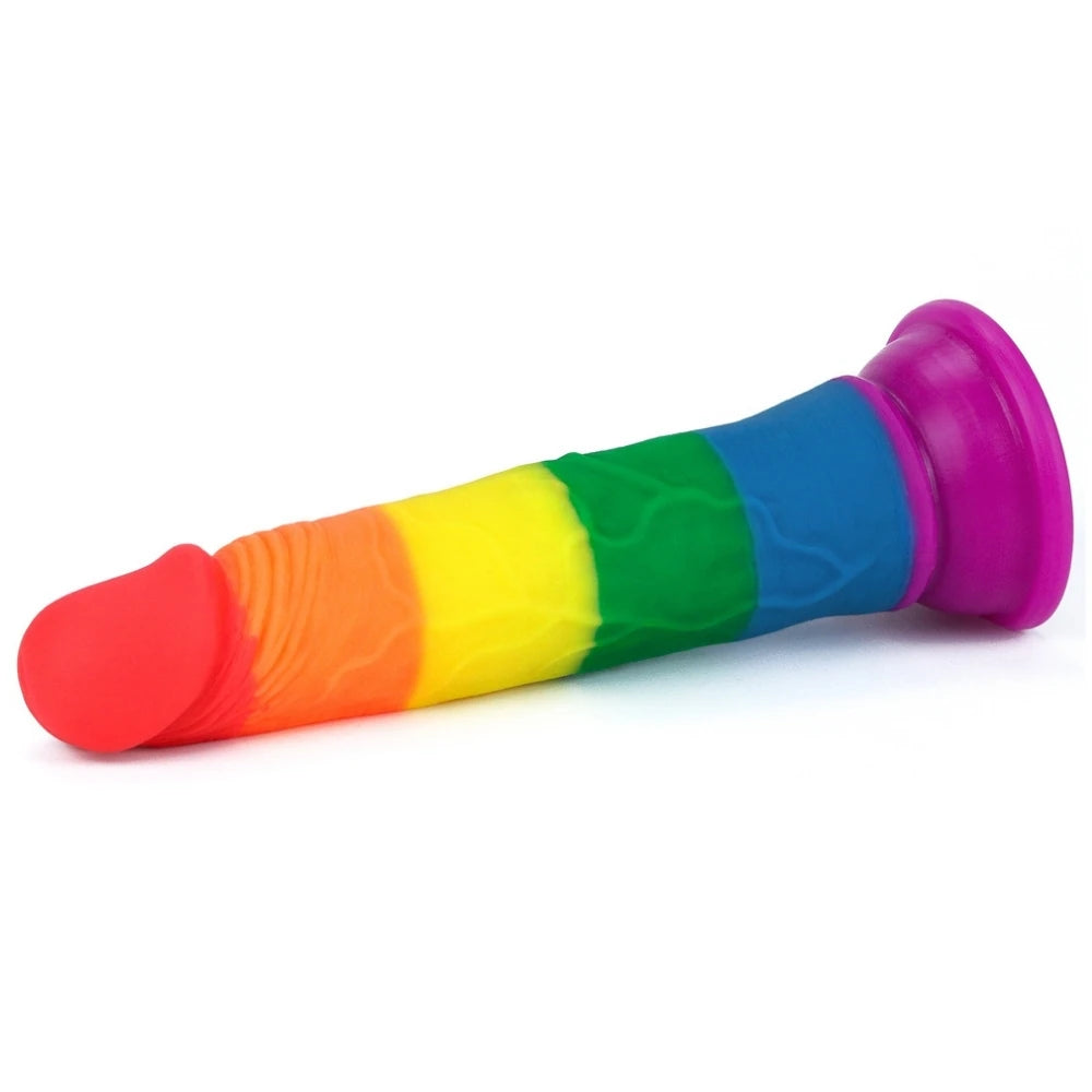Lovetoy Prider Dildo 18.5 cm Renkli Soft Doku Realistik Penis LV410025