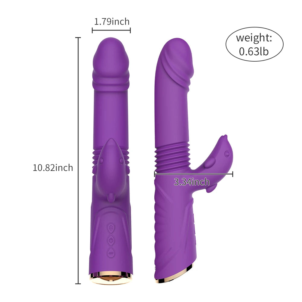Ricky Sabitlenebilir İleri Geri ve Klitoral Rabbit Vibratör