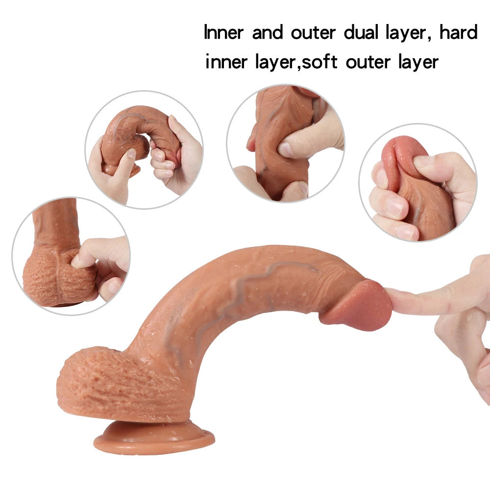 Xise Dildo Series Veins Natural Doku 21 Cm Realistik Penis
