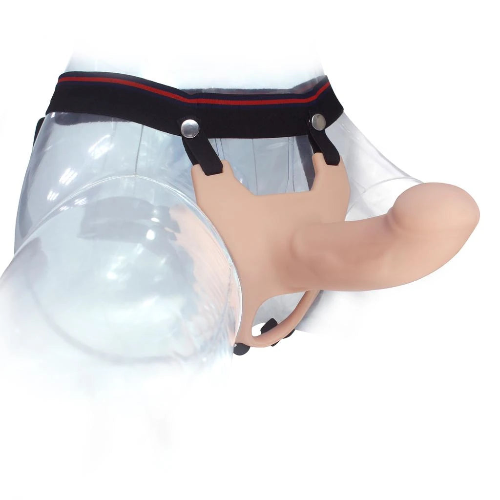 Hollow Strap-On Silicone Curved Dong İçi Boş Kemerli Penis 17 cm