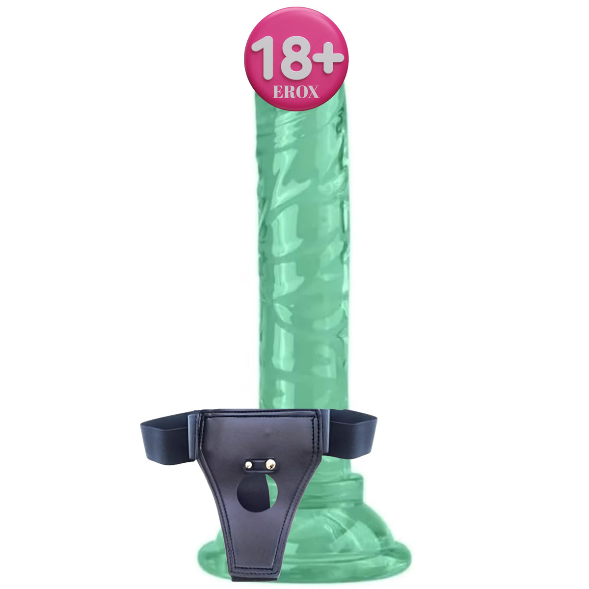 Frowzer Jelly Strap-On 14.5 cm Balden Bağlamalı Realistik Penis-Green