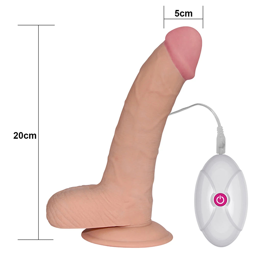 Lovetoy The Ultra Soft Dude Dildo Belden Bağlamalı Kalın Titreşimli Realistik Penis 20 Cm