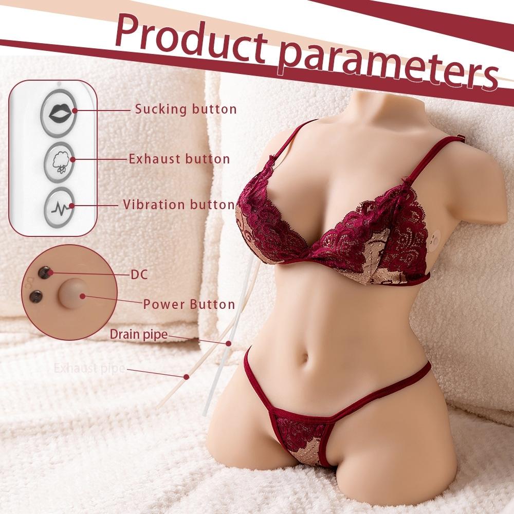 Shequ April Emiş Güçlü ve Titreşimli Realistik Vücut Masturbator SQ-MAS20027