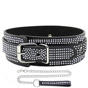 Erox Fetish Fantasy Series Diamond Collar Taşlı Fetiş Tasma-Siyah