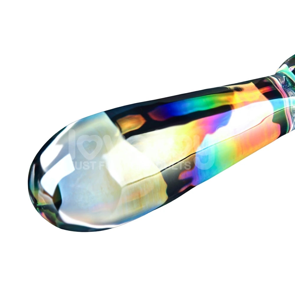 Lovetoy Twilight Gleam Glass Dildo- Rising Ripples Cam Dildo LV610023