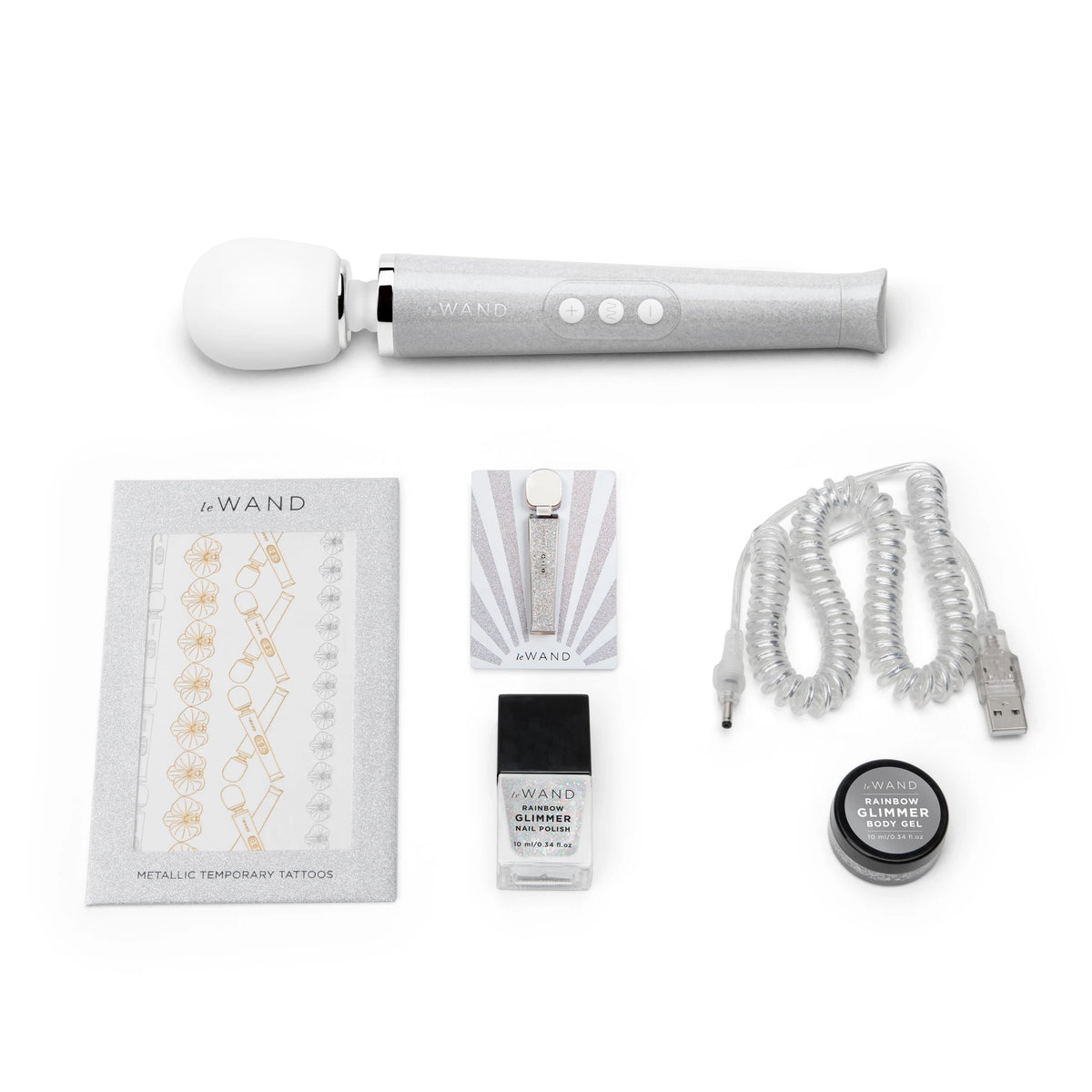 Le Wand Petite All That Glimmers Oplaadbare Vibrerende Massager White