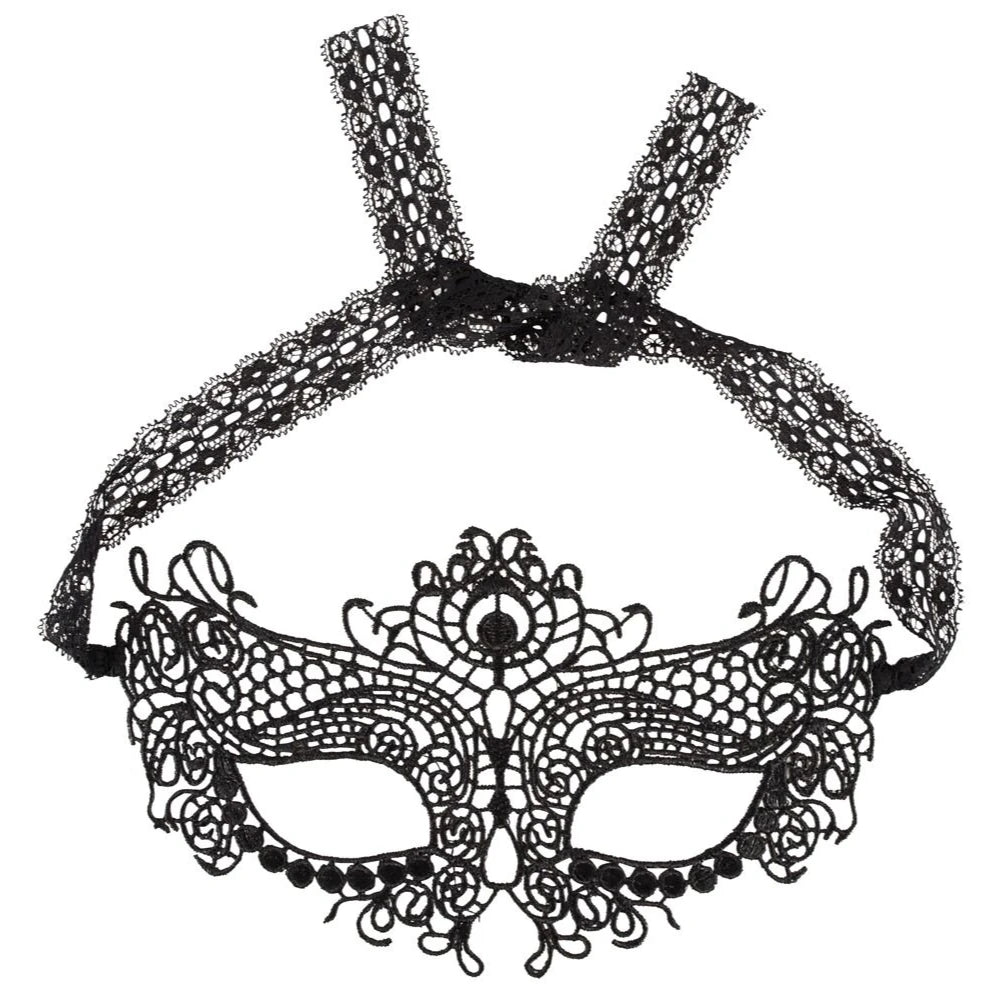 Cottelli Accessoires Nakışlı Dantel Göz Maskesi - Siyah