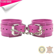 Frowzer Dreams %100 Hakiki Deri Pembe Kelepçe