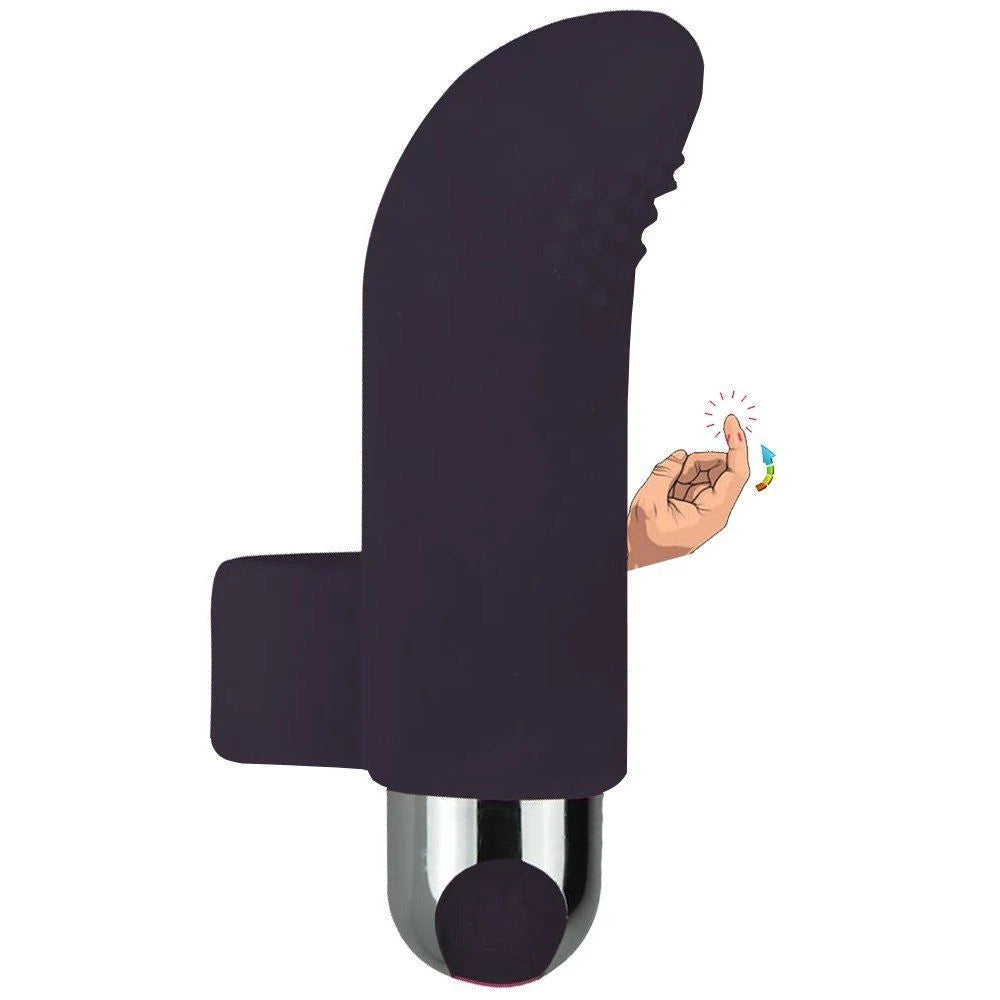 Frowzer Finger Vibe Çift Yönlü USB Şarjlı Parmak Vibratör-Black