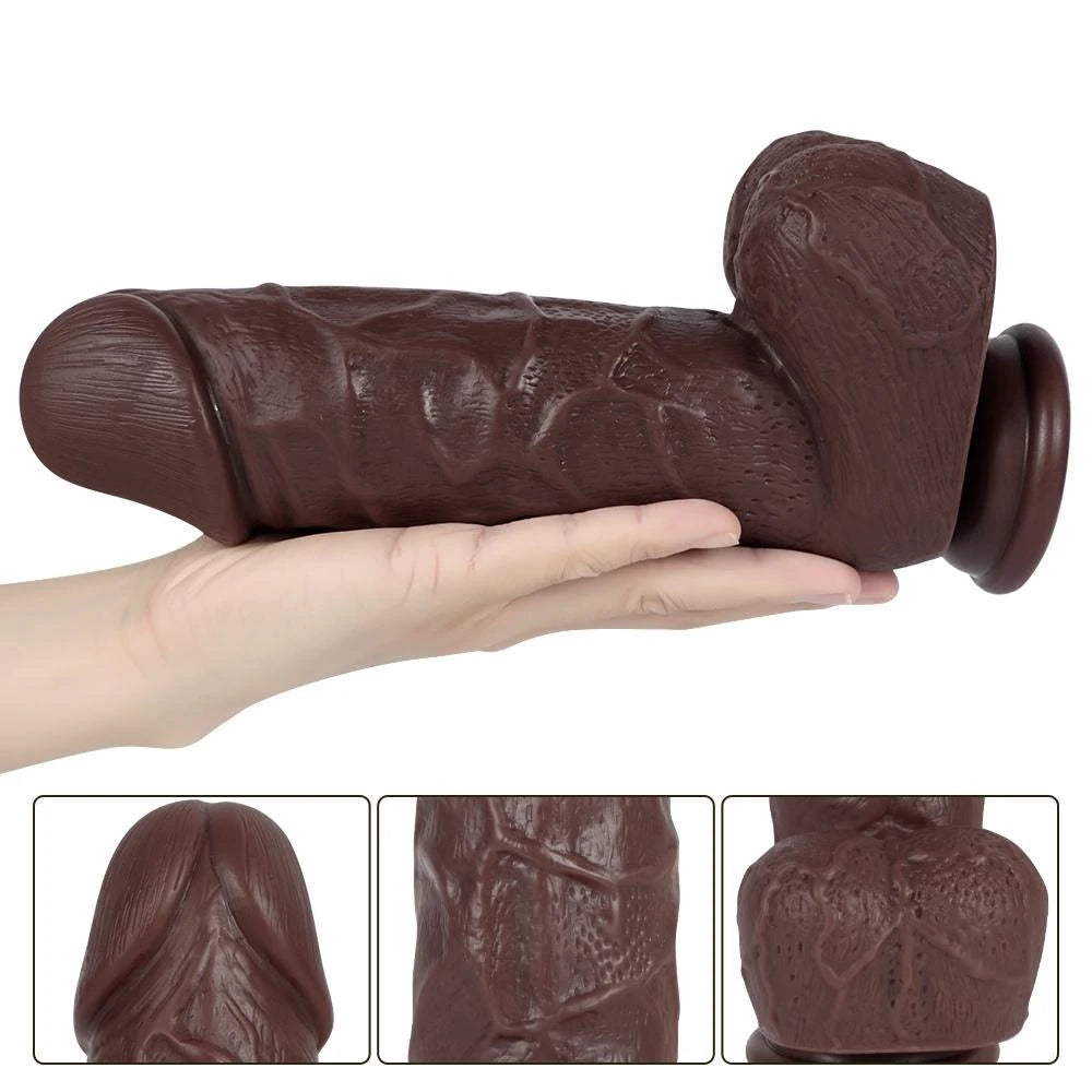 Xise Dildo Series X-Men Flexible Kalın Realistik Penis XS-WBC10011-Brown