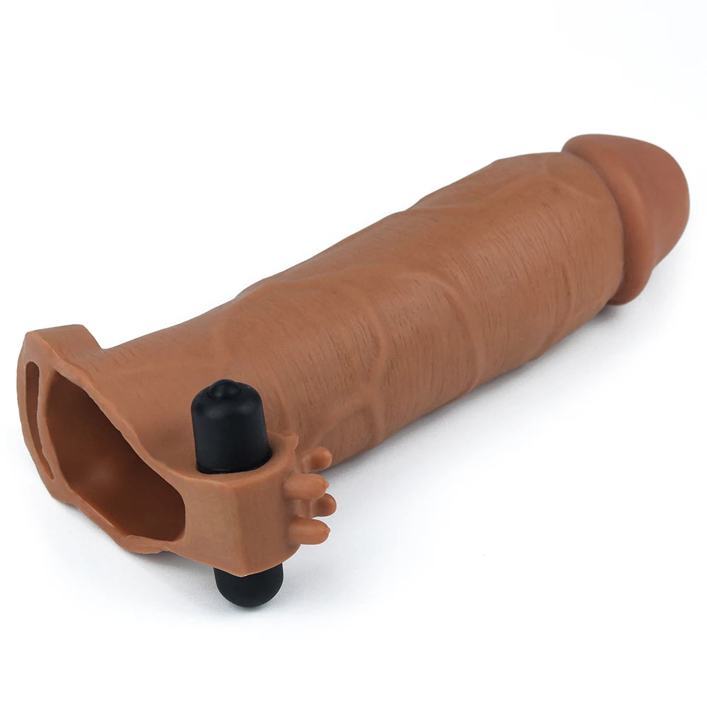 Lovetoy X-Tender Titreşimli 5.5 cm Dolgulu Melez Realistik Penis Kılıfı